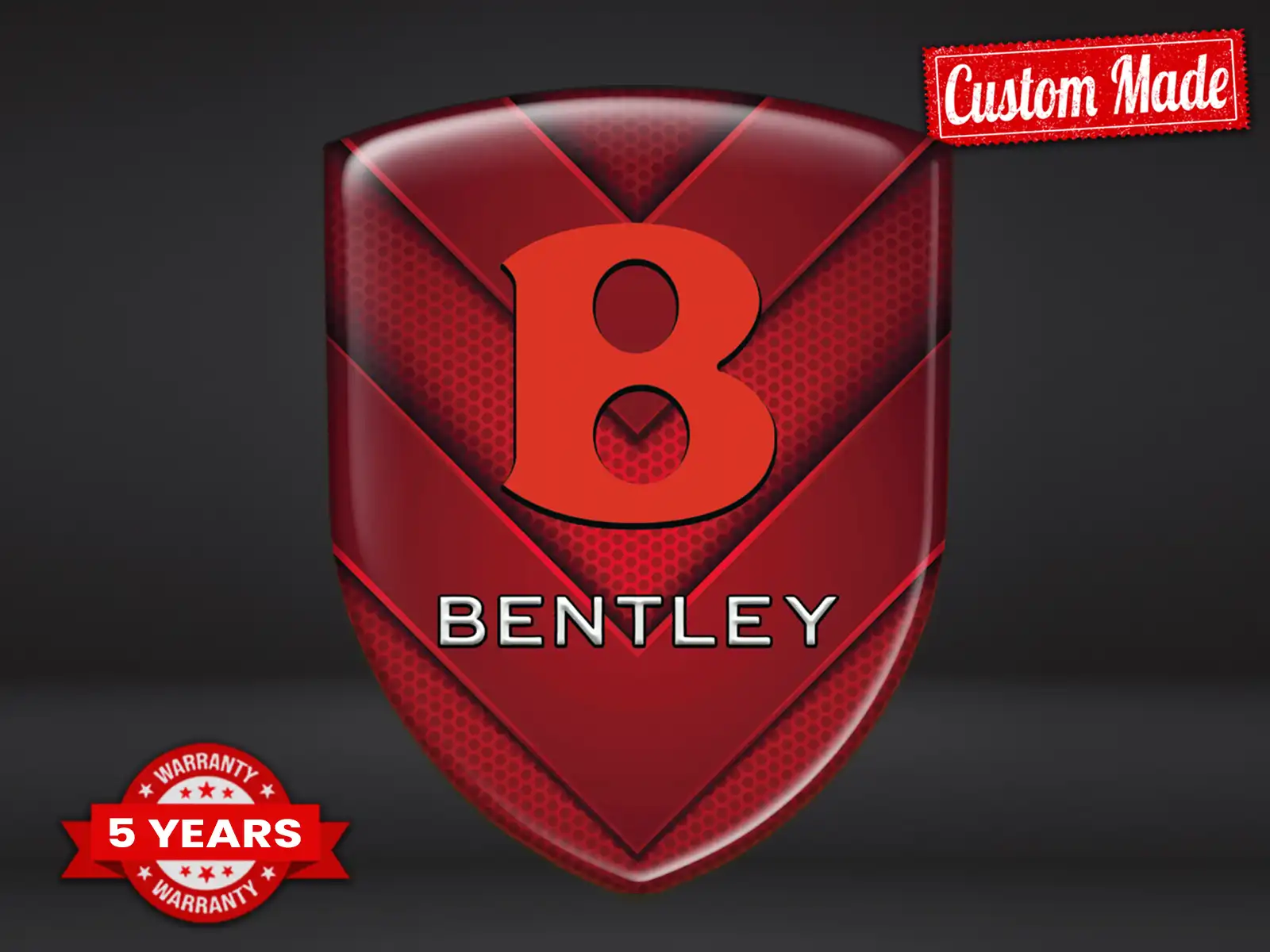 Bentley Custom Domes Aufkleber Racing Stil Glänzende Labels